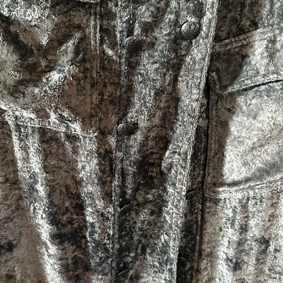 Free People Soho Crushed Velvet Duster Trench Jacket - Picture 6 of 11